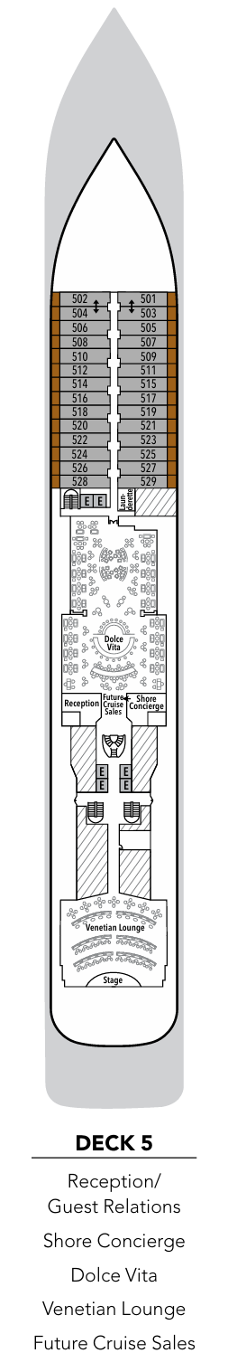 Silversea Silver Moon Deckplan Deck 5