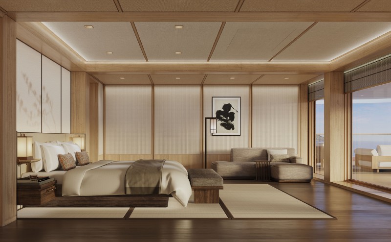 Aman at Sea Amangati Aman Suite Schlafzimmer