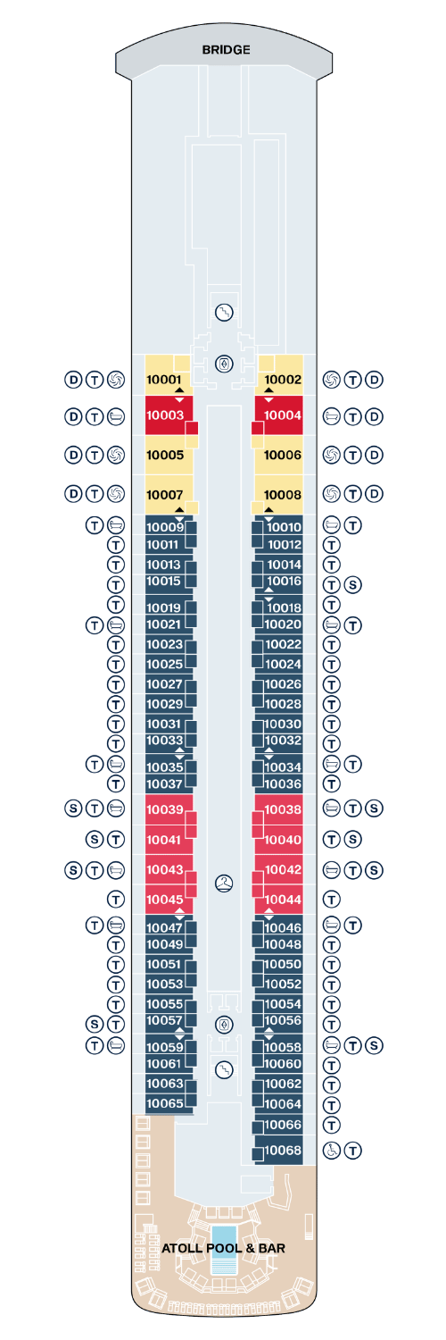 Deckplan der EXPLORA III - Deck 10