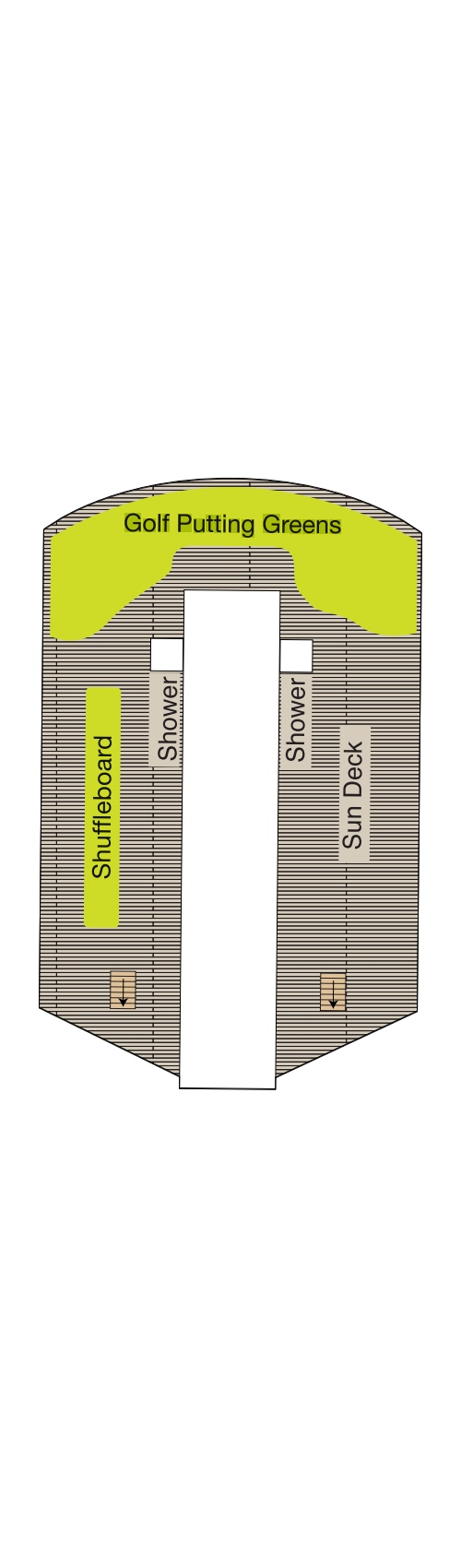 Der Plan von Deck 11 der Oceania Allura