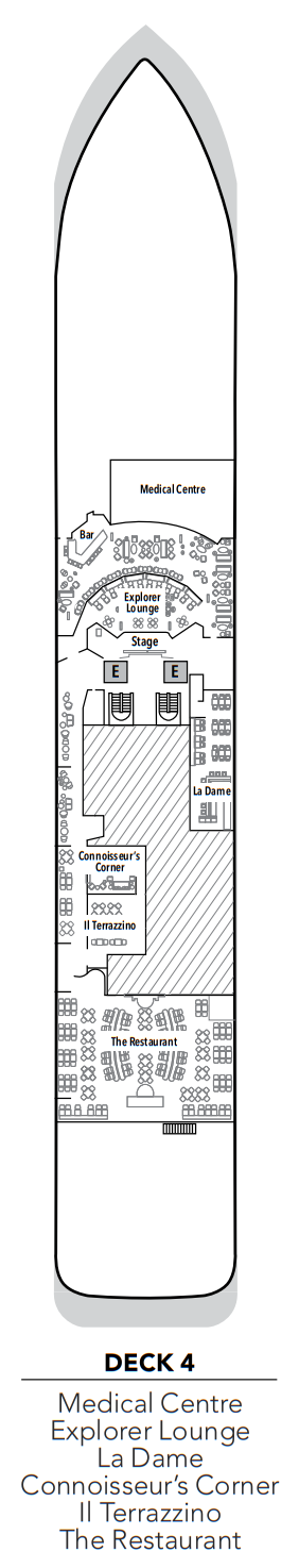 Silversea Silver Endeavour Deckplan Deck 4