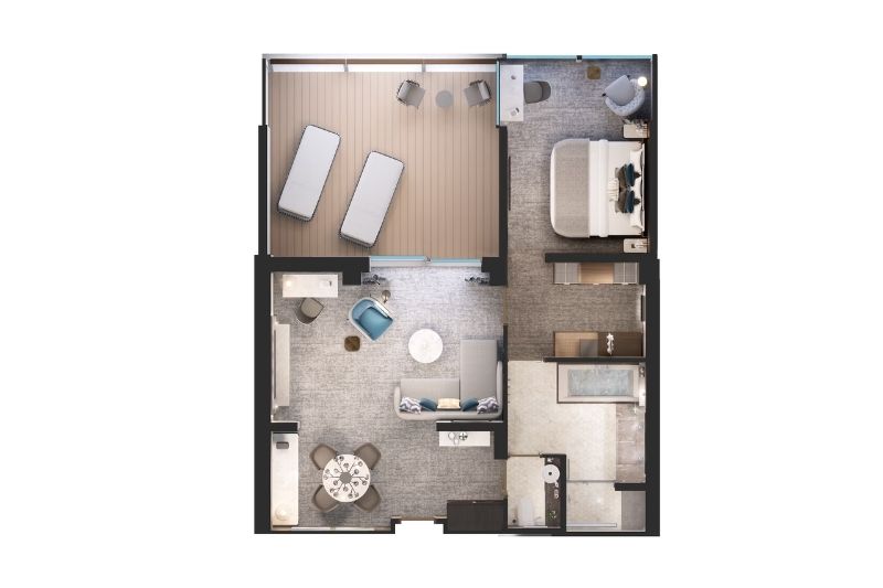 Silversea Silver Endeavour Signature Suite Grundriss