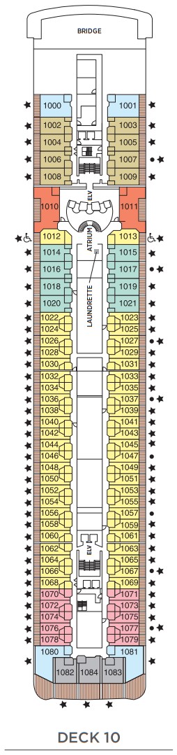 Regent Seven Seas Mariner Deckplan Deck 10