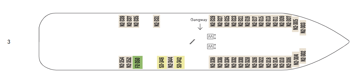 MS Fram Deckplan Deck 3