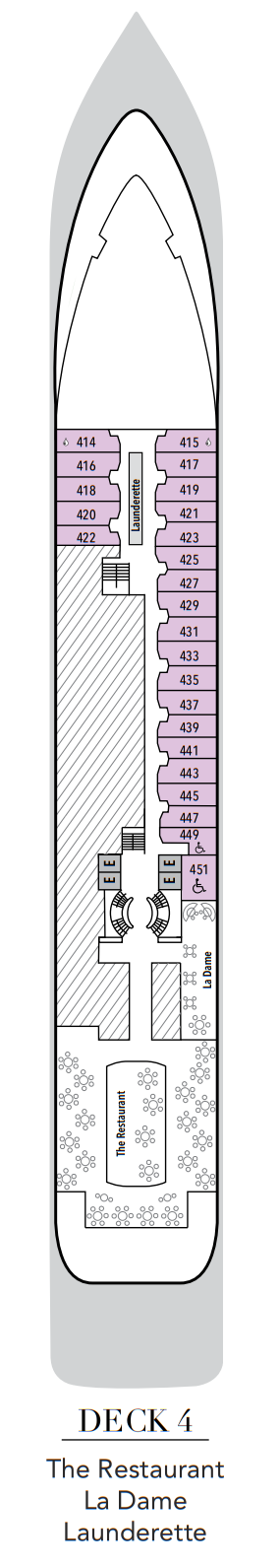 Silversea Silver Cloud Deckplan Deck 4