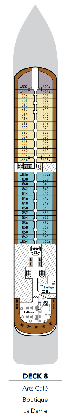 Silversea Silver Dawn Deckplan Deck 8