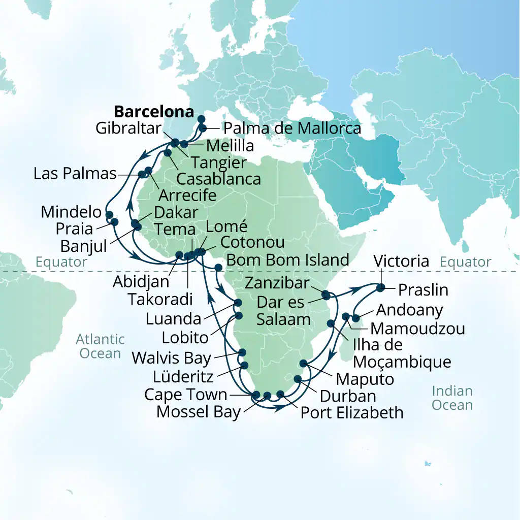 Seabourn Grand Africa Voyage 2024- Seabourn Sojourn