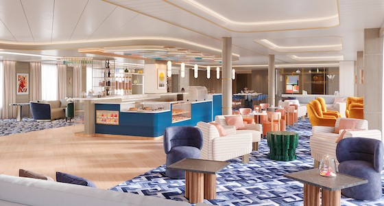 Art Cafe auf dem Luxuskreuzfahrtschiff Silver Nova