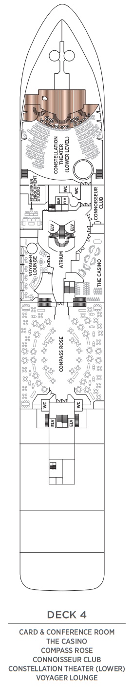 Regent Seven Seas Voyager Deckplan Deck 4