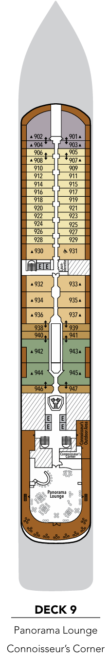 Silversea Silver Moon Deckplan Deck 9