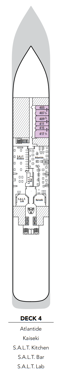 Silversea Silver Dawn Deckplan Deck 4