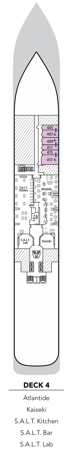 Silversea Silver Moon Deckplan Deck 4