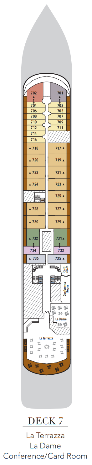 Silversea Silver Shadow Deckplan Deck 7