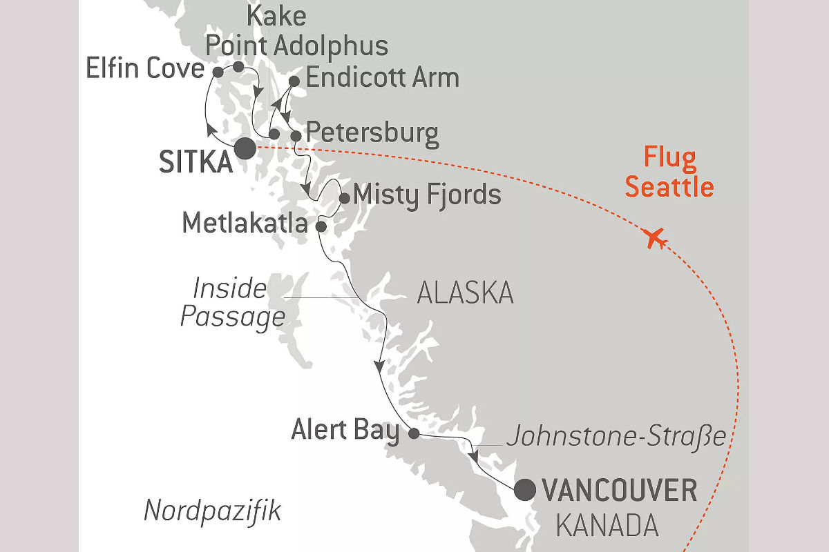 Expeditionskreuzfahrt von Sitka nach Vancouver 