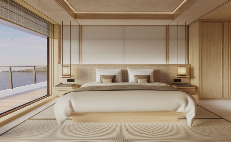 Aman at Sea Amangati Deluxe Suite Schlafbereich Bett