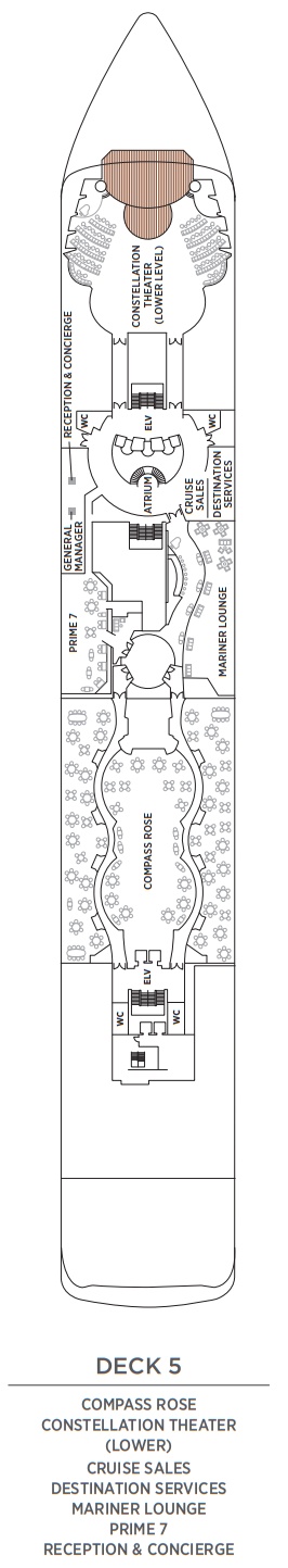 Regent Seven Seas Mariner Deckplan Deck 5