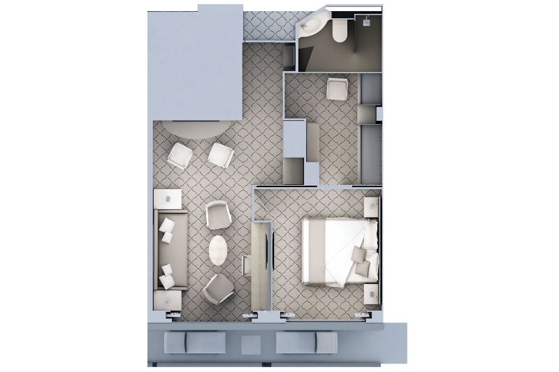 Silversea Silver Cloud Medaillon Suite Grundriss