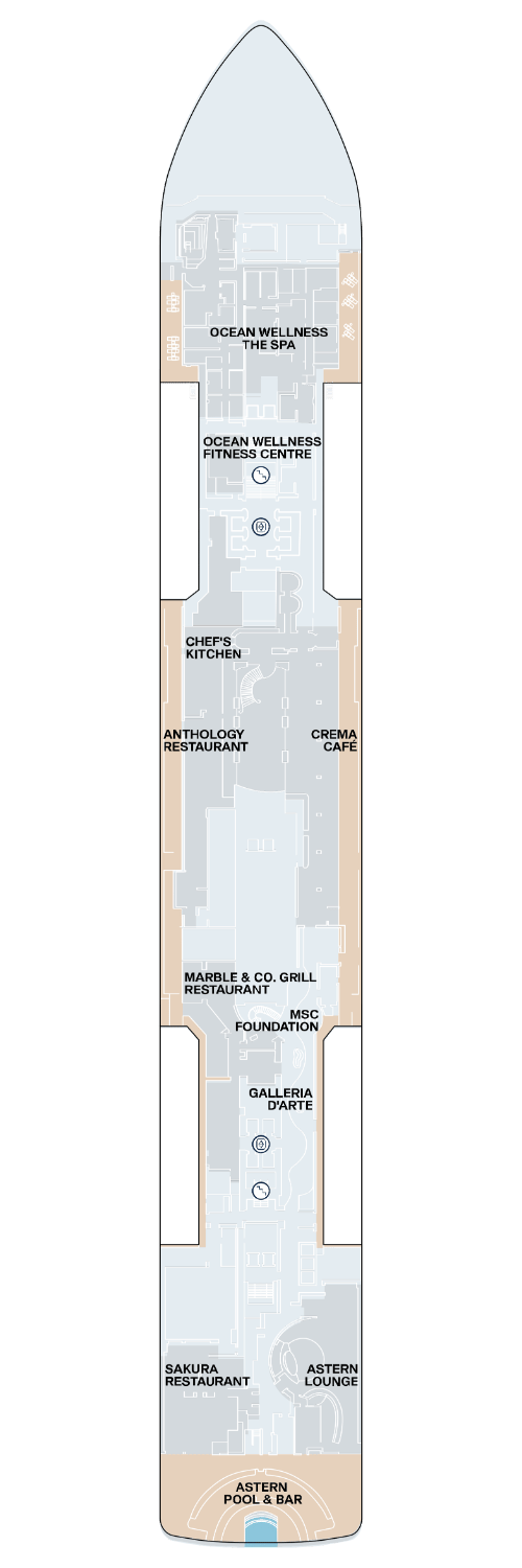 Deckplan der EXPLORA III - Deck 5
