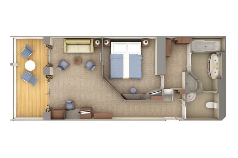 Silversea Silver Shadow Medaillon Suite Grundriss