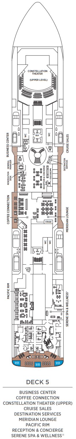 Regent Seven Seas Grandeur Deckplan Deck 5
