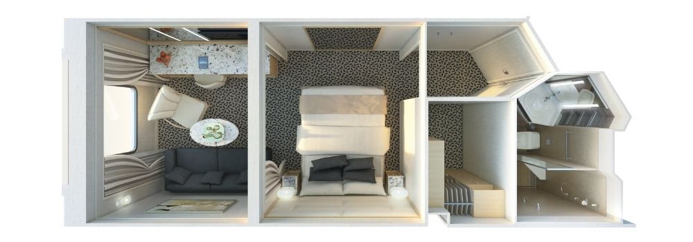 Silversea Silver Wind Vista Suite Grundriss
