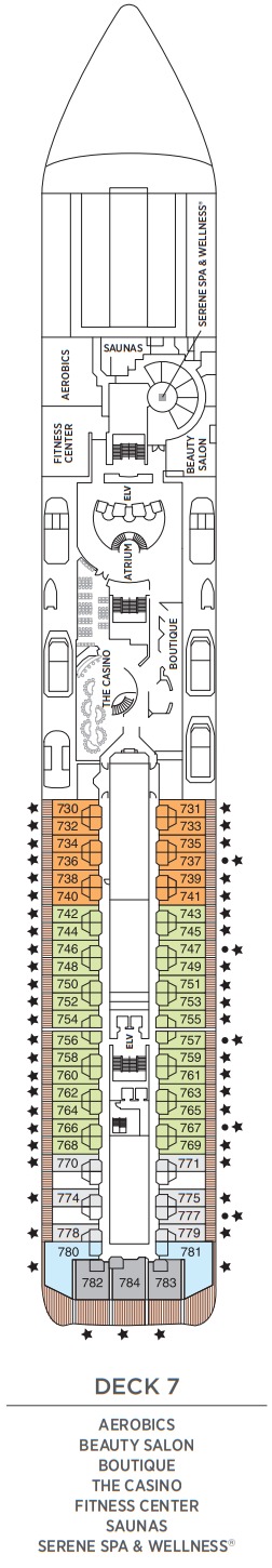 Regent Seven Seas Mariner Deckplan Deck 7