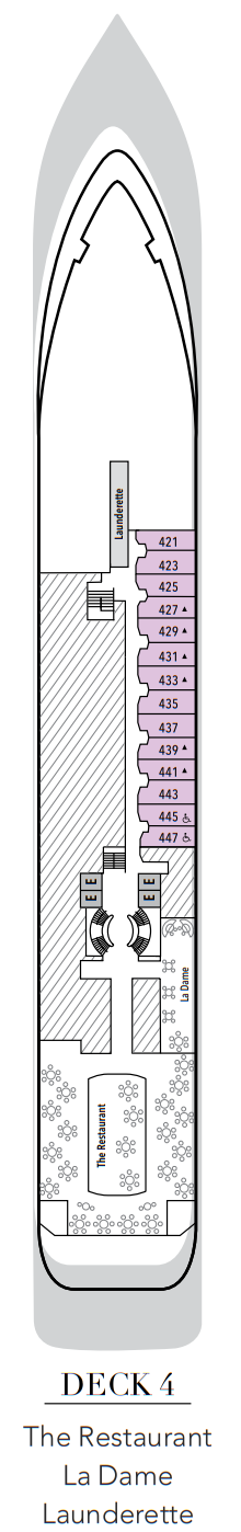 Silversea Silver Wind Deckplan Deck 4