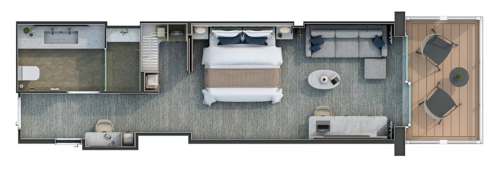 Silversea Silver Nova Premium Veranda Suite Grundriss