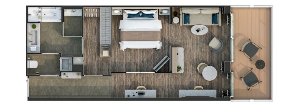 Silversea Silver Ray Premium Medaillon Suite Grundriss