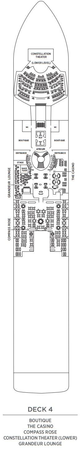 Regent Seven Seas Grandeur Deckplan Deck 4
