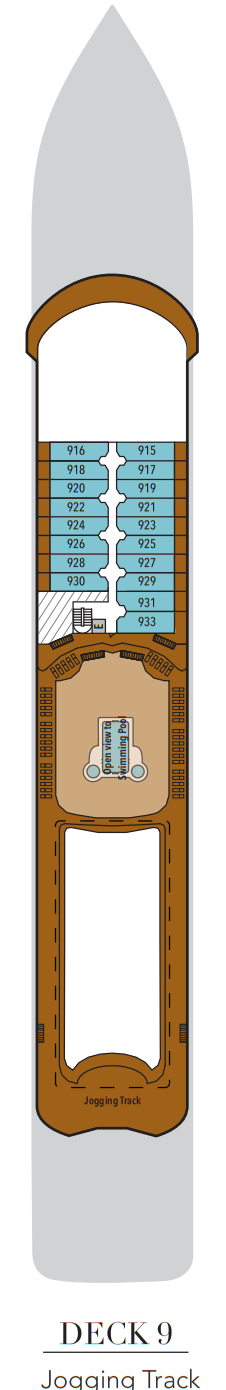 Silversea Silver Shadow Deckplan Deck 9