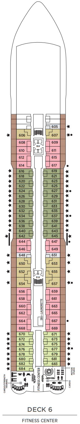 Regent Seven Seas Grandeur Deckplan Deck 6
