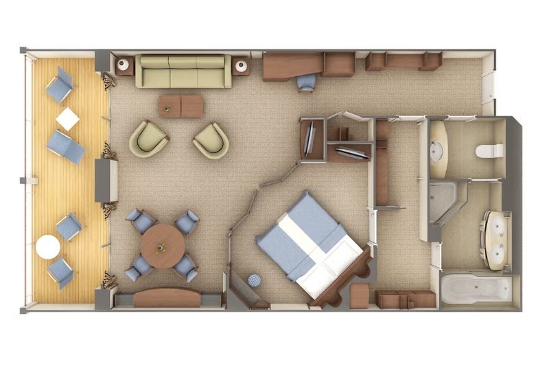 Silversea Silver Whisper Silver Suite Grundriss