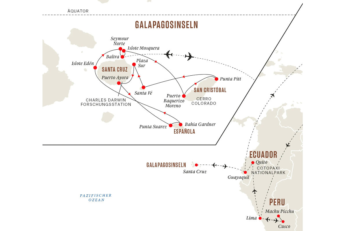 Von Machu Picchu zu den Galapagosinseln