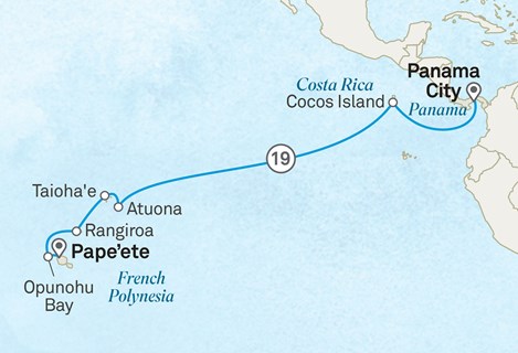 Reiseroute Scenic Eclipse II Schätze Französisch-Polynesiens & Marquesas-Inseln