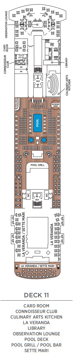 Regent Seven Seas Splendor Deckplan Deck 11