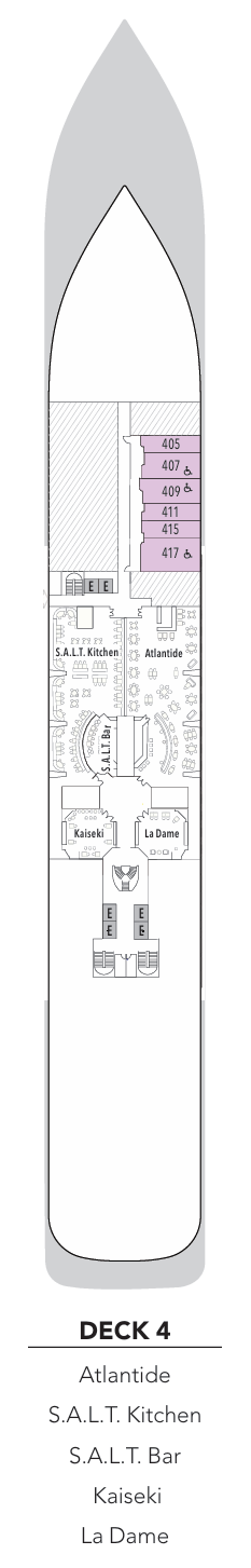 Silversea Silver Muse Deckplan Deck 4