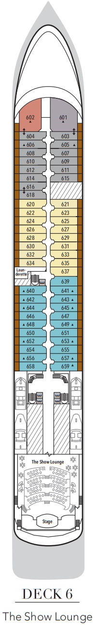 Silversea Silver Whisper Deckplan Deck 6