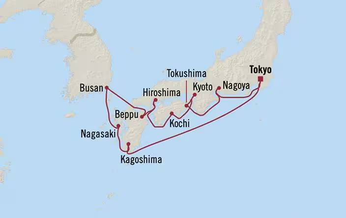 Oceania Regatta von Tokio nach Tokio