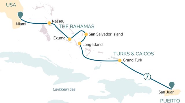 Routenkarte: Emerald Cruises von San-Juan nach St-John-s