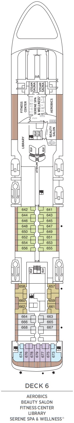 Regent Seven Seas Voyager Deckplan Deck 6