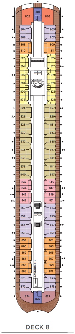 Regent Seven Seas Prestige Deckplan Deck 8