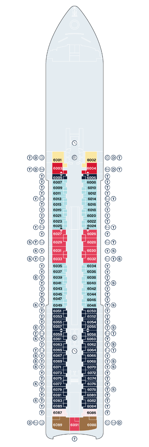 Deckplan der EXPLORA III - Deck 6