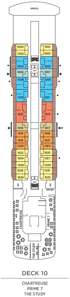 Regent Seven Seas Explorer Deckplan Deck 10