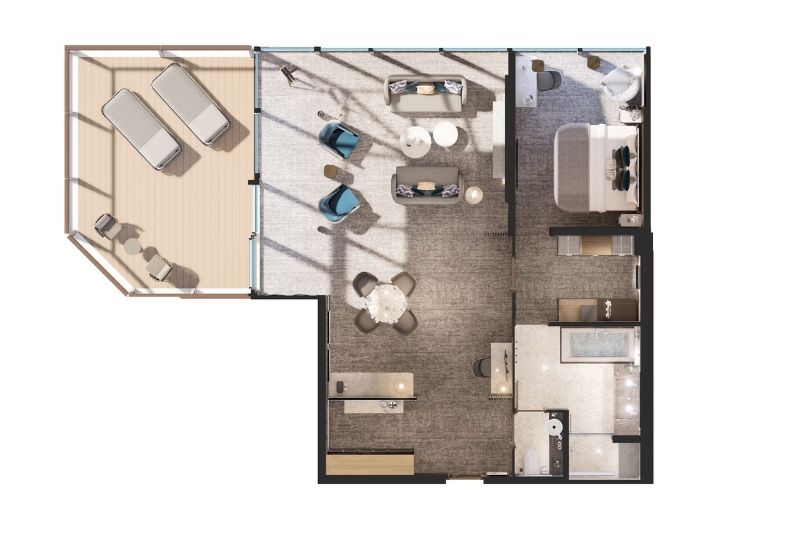 Silversea Silver Endeavour Master Suite Grundriss