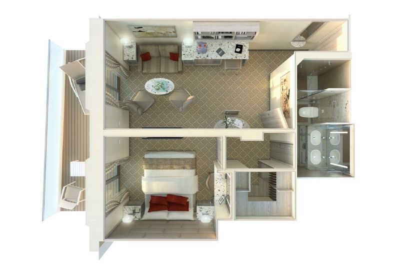 Silversea Silver Wind Medaillon Suite Grundriss