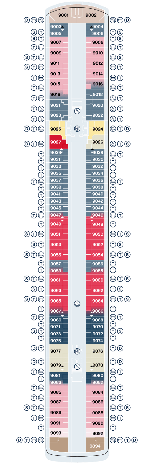 Deckplan der EXPLORA III - Deck 9