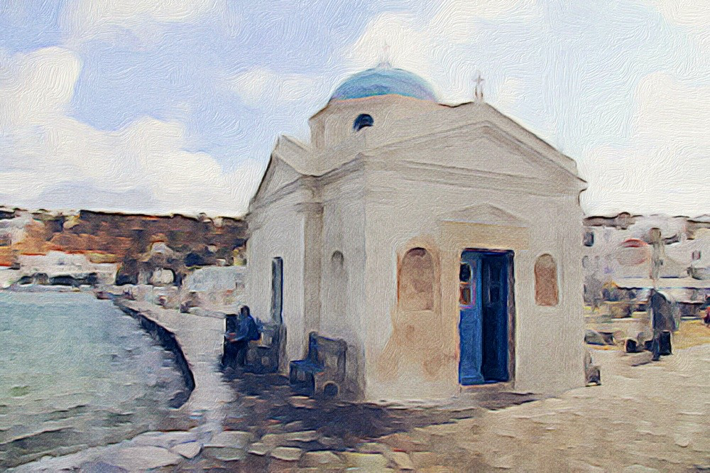 Mykonos. Grabado digital.