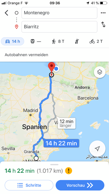 Statt wie geplant nach Donostia/San Sebastian bin ich direkt nach Biarritz durchgefahren.