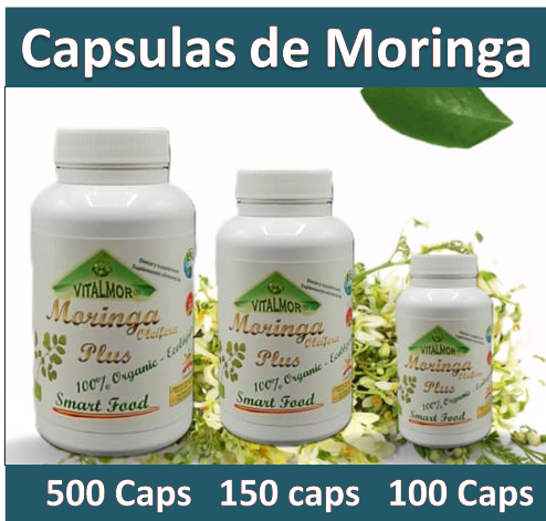 Capsulas de Moringa. Botes de 100-150 Y 500 CAPSULAS